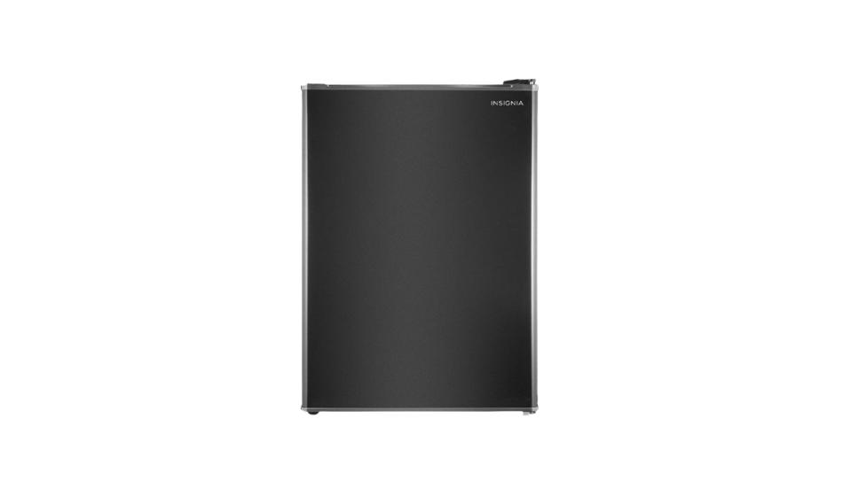 Insignia 2.6-Foot Mini Fridge against a white background