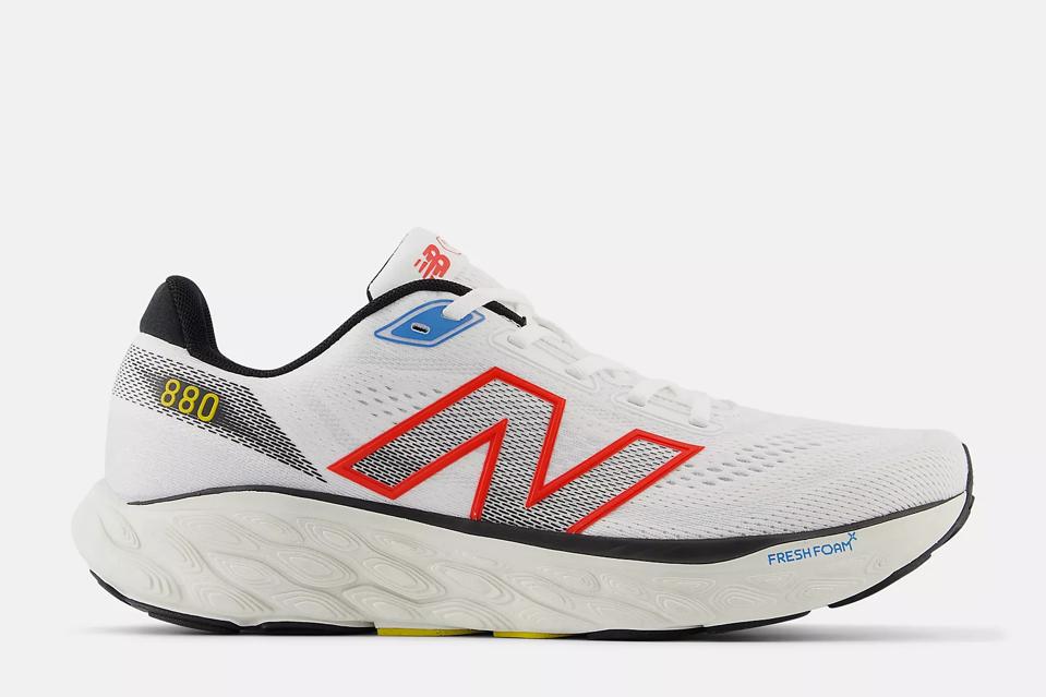 New Balance Fresh Foam X 880v14 in white with red and blue accent colors