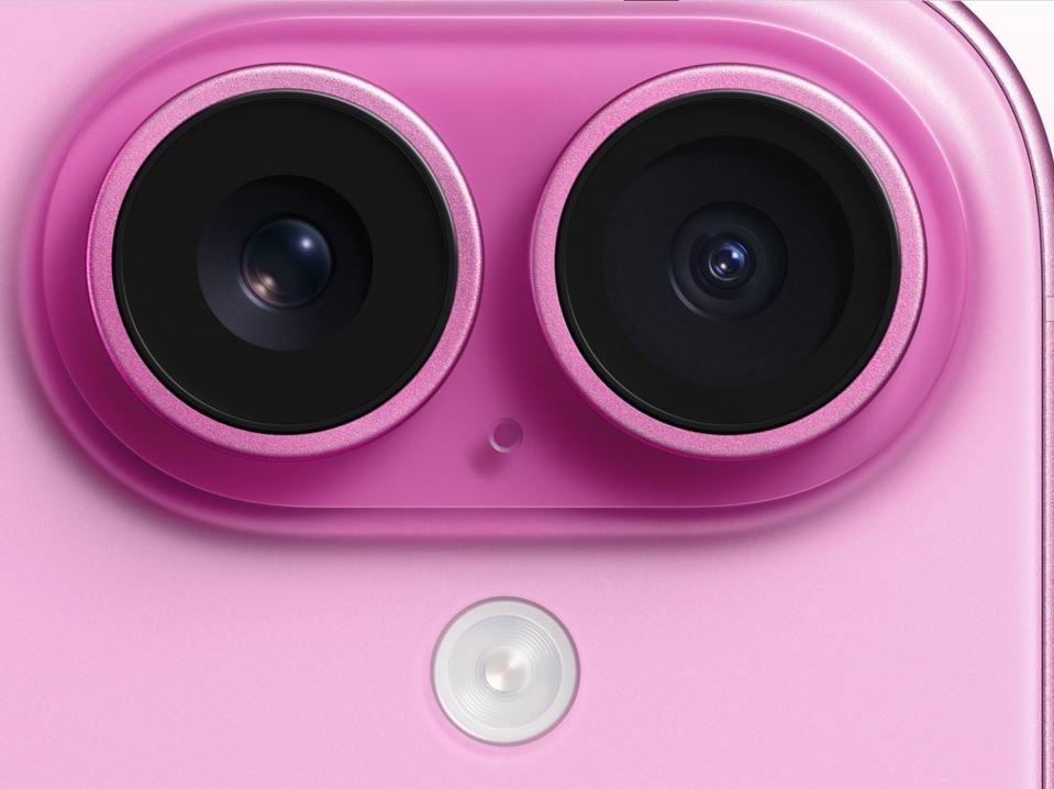 iPhone 16 close up of the cameras.