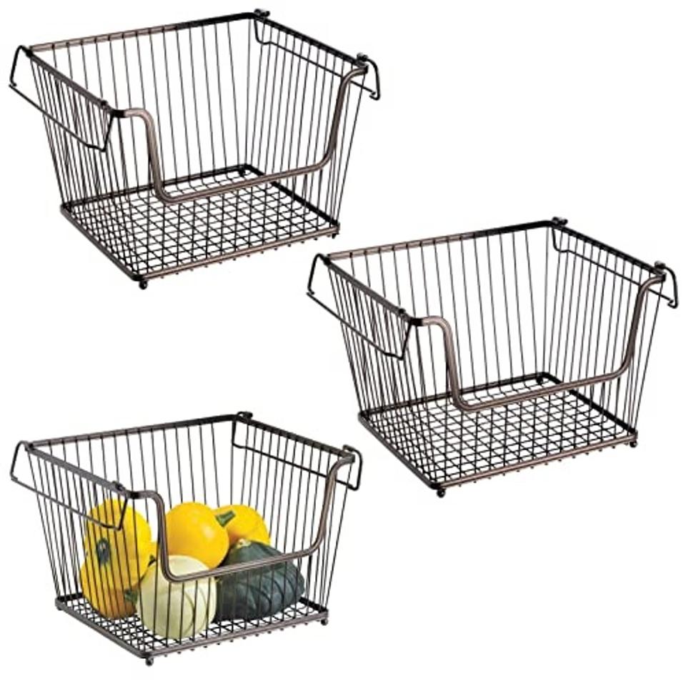 Best Pantry Organizers: mDesign Stackable Metal Baskets