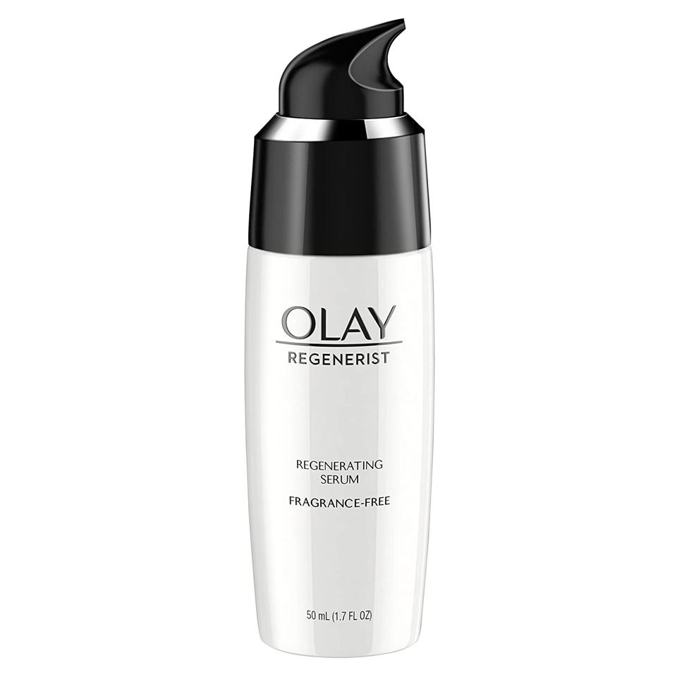 Olay Regenerist Regenerating Serum on a white background.