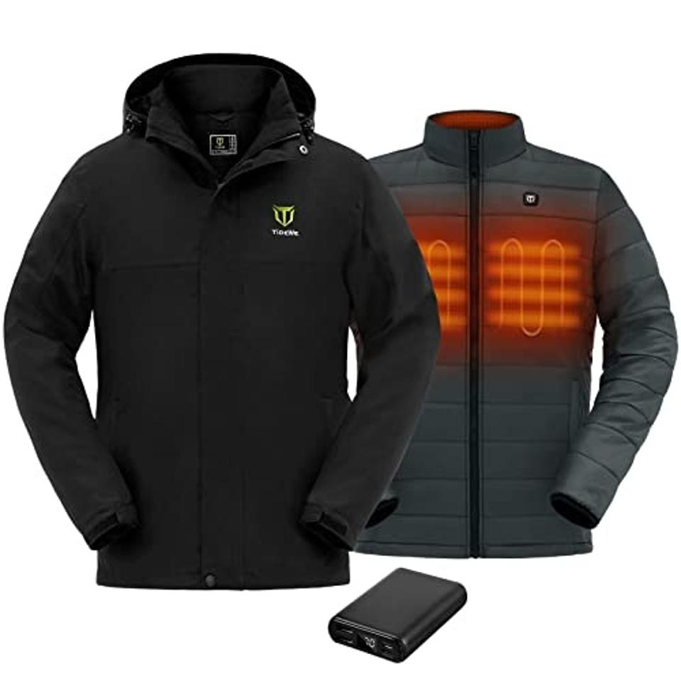 TIDEWE Men’s Heated Jacket 3-in-1