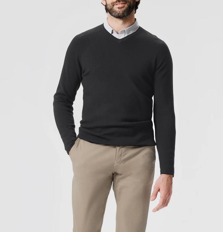 Mack Weldon Tech Merino V Neck Sweater