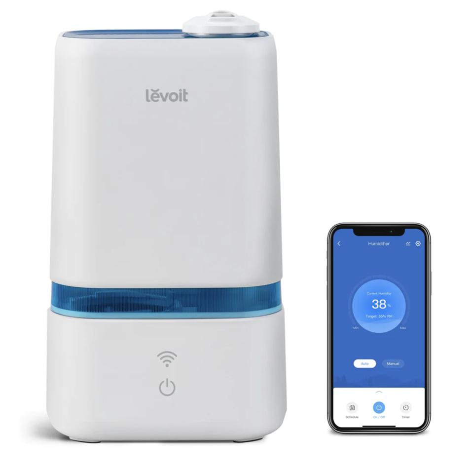 Levoit 4-Liter Smart Cool Mist Humidifier against a white background.