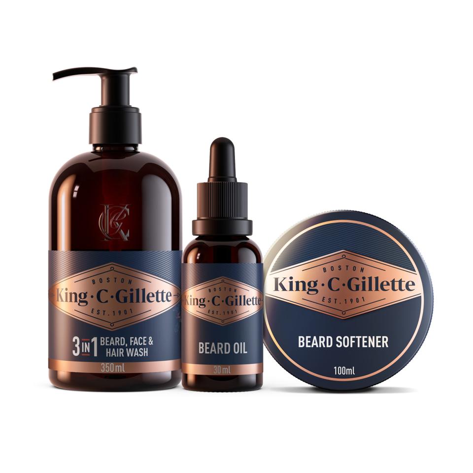 King C. Gillette Beard Thickener Kit on white background.