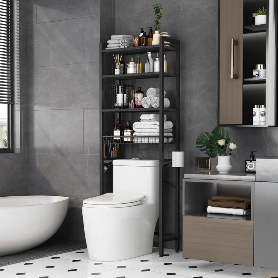 The 17 Stories Agassiz Over-the-Toilet Storage unit in a modern bathroom