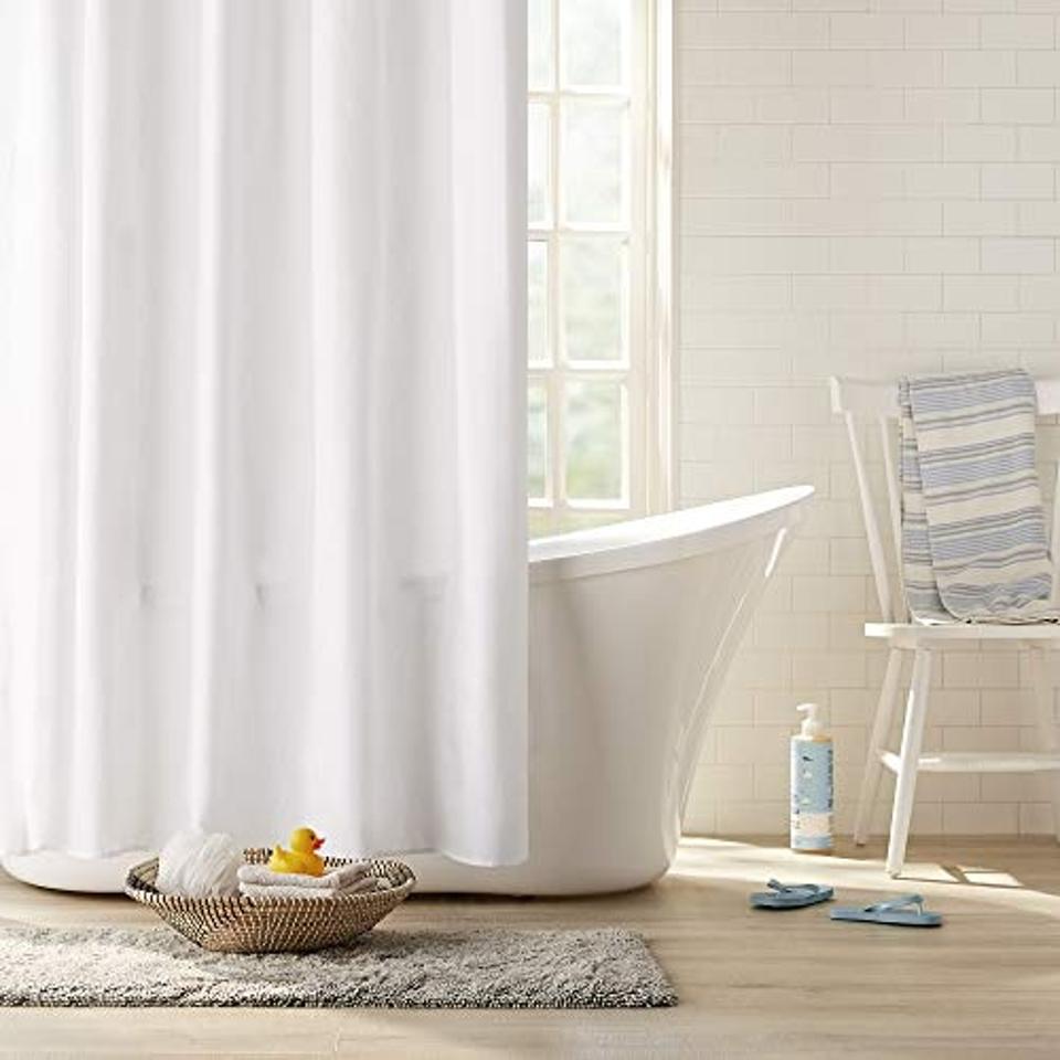 Clorox 2-In-1 Waterproof Shower Curtain in white