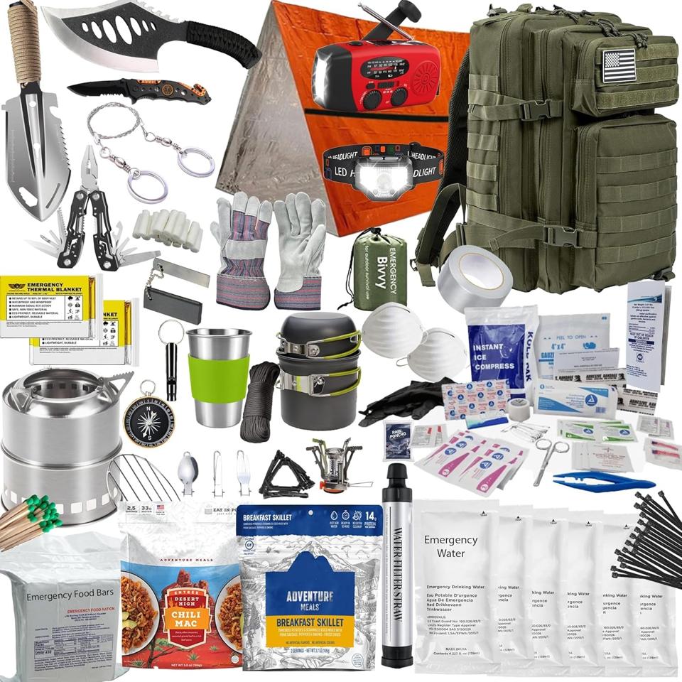 TacPreps Bug Out Bag complete with everything you need for three days of survival