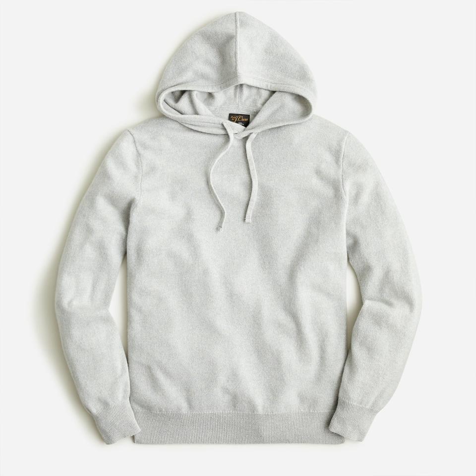 J. Crew Cashmere Hoodie on a white background