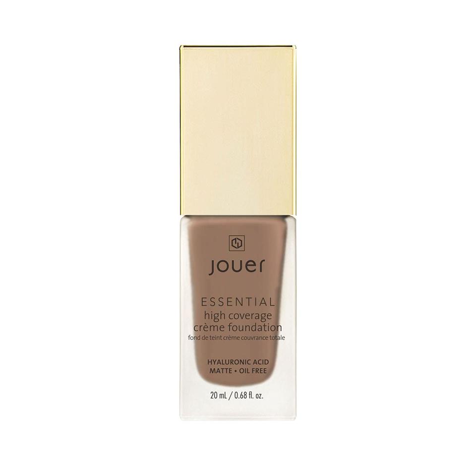 Jouer Essential High Coverage Crème Foundation on a white background.