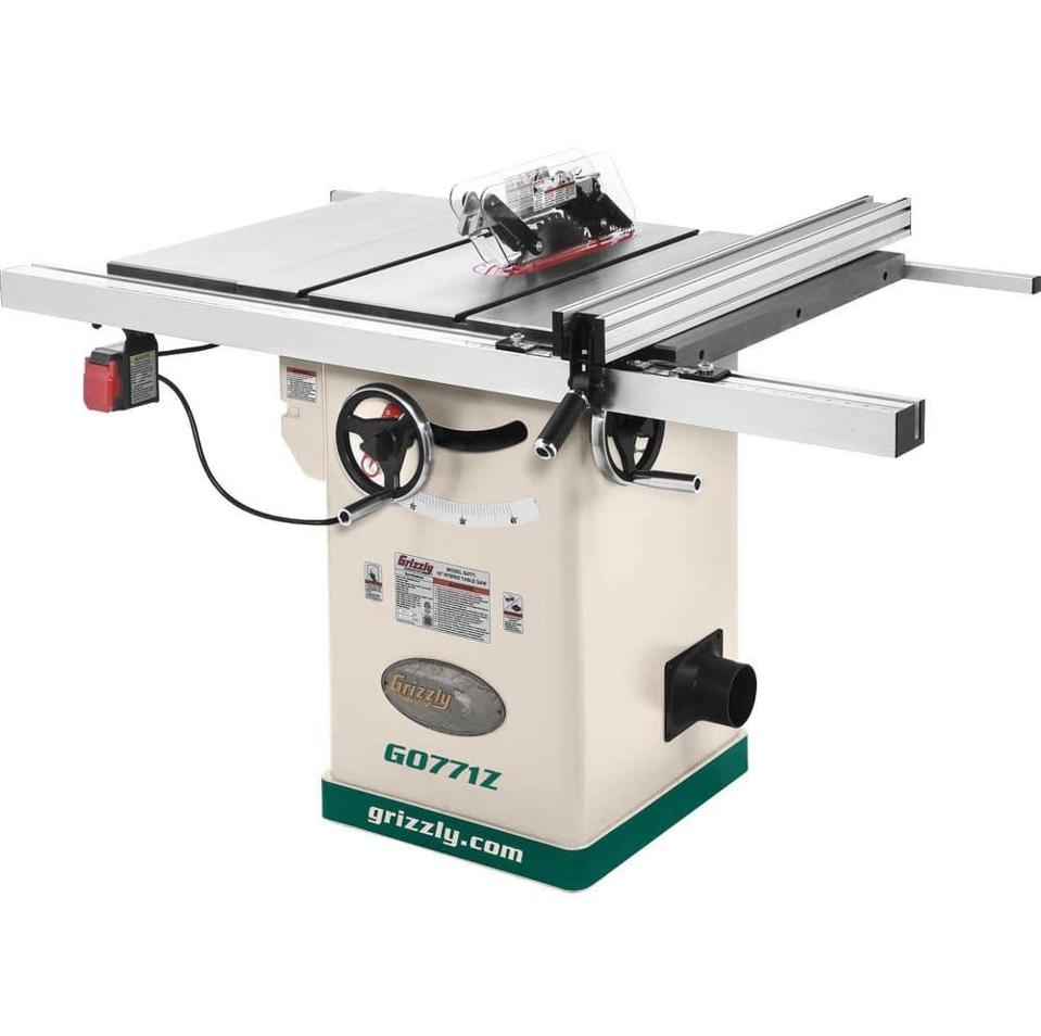 Best Table Saw: Grizzly Industrial 10 in. 2 HP 120-Volt Hybrid Table Saw with T-Shaped Fence G0771Z