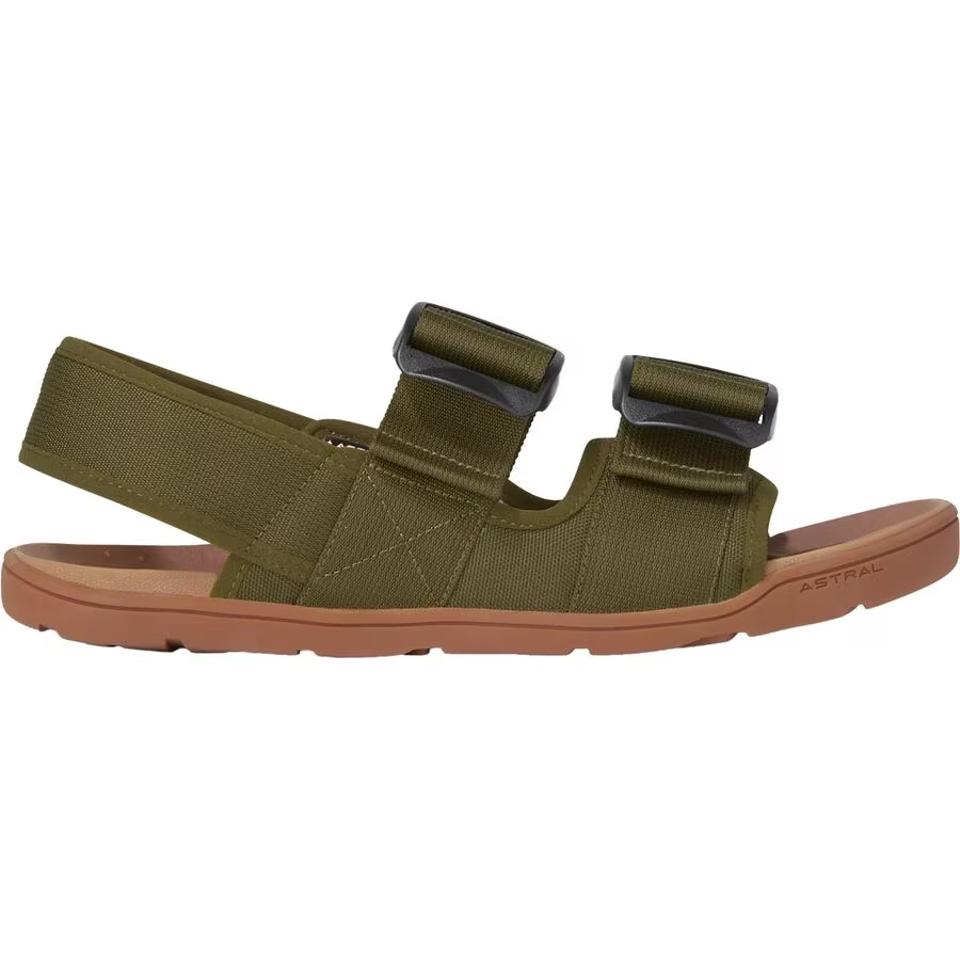 The Astral Webber Sandal in olive green.