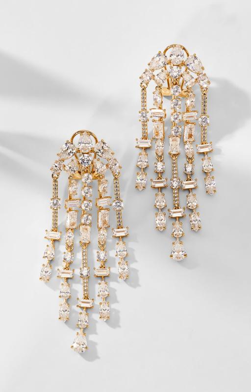 Nadri Rockstars CZ Chandelier Earrings