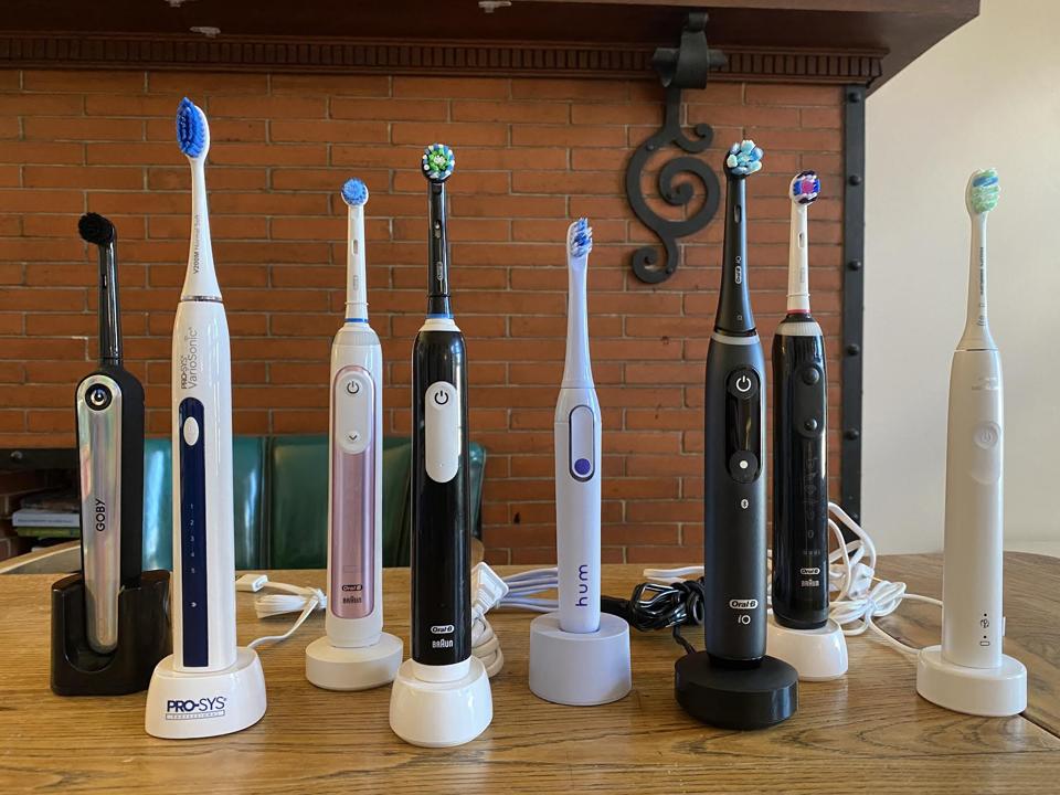 All eight toothbrushes tested