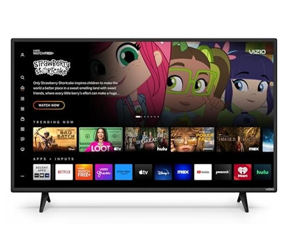 Vizio 32-Inch D-Series with graphics on the screen on a white background 