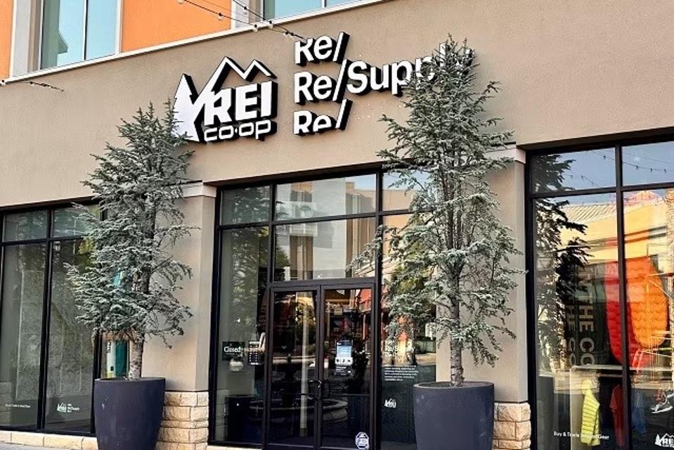 The REI Re/Supply storefront in Clackamas, Oregon