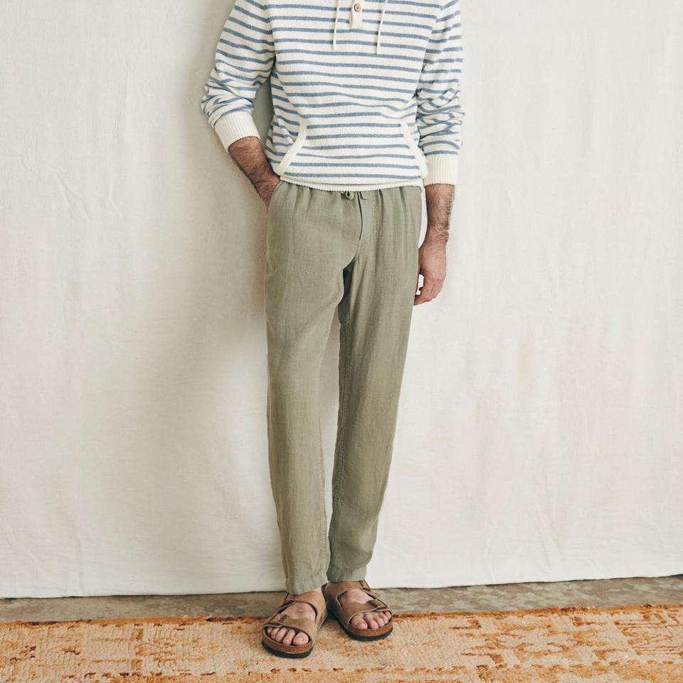 Faherty Linen Drawstring Pants