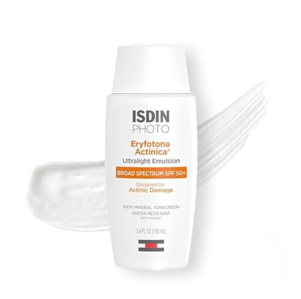 Isdin Eryfotona Actinica Sunscreen on white background.