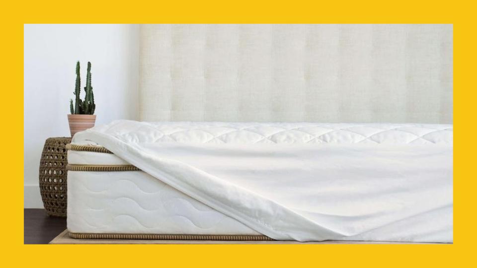 Saatva Organic Mattress Pad on a Saatva mattress