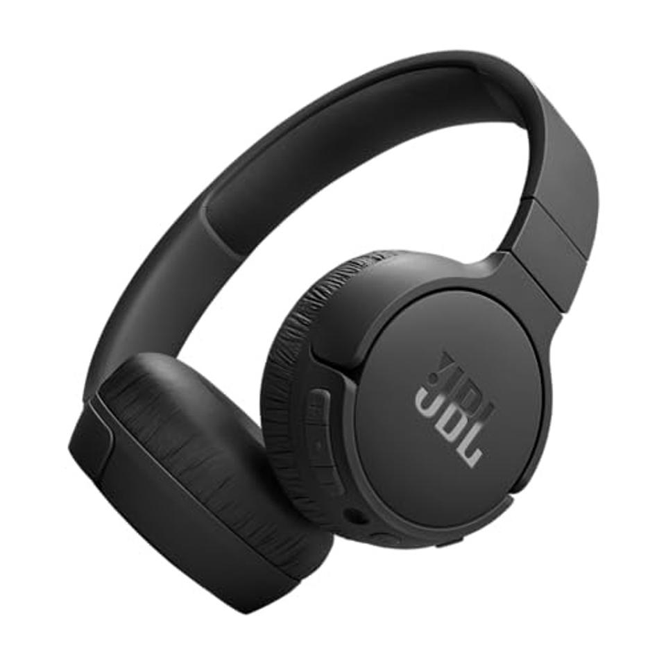 JBL TUNE 670NC - Adaptive Noise Cancelling with Smart Ambient Wireless On-Ear Headphones, Up to 70H battery life with speed charge, Lightweight, comfortable and foldable design (Black)