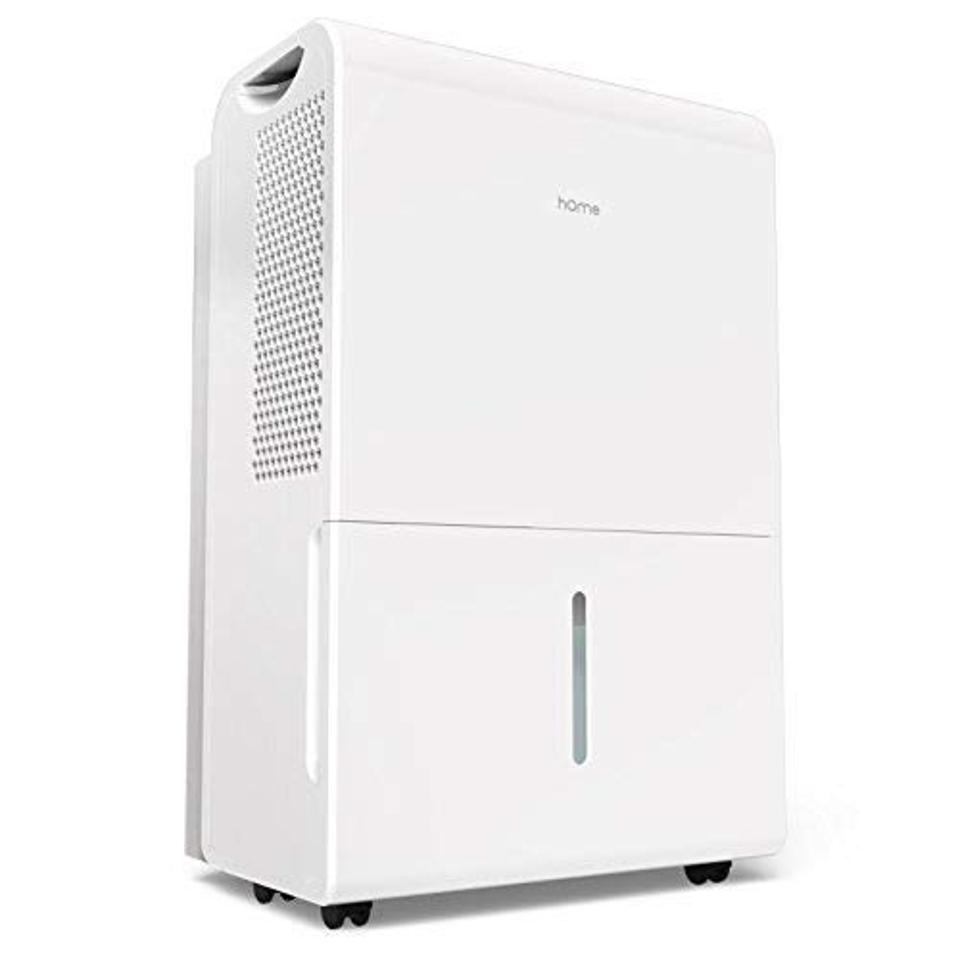 homelabs HME020006N 35-pint dehumidifier white black wheels white background