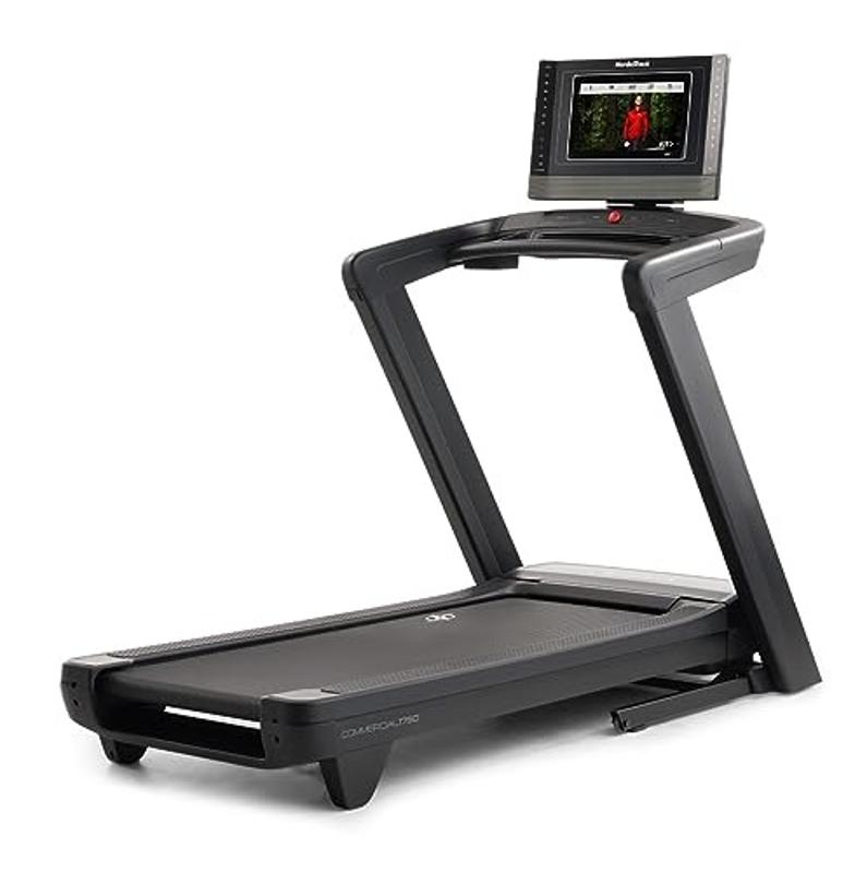 NordicTrack Commercial Series 1750 treadmill in black on a white background