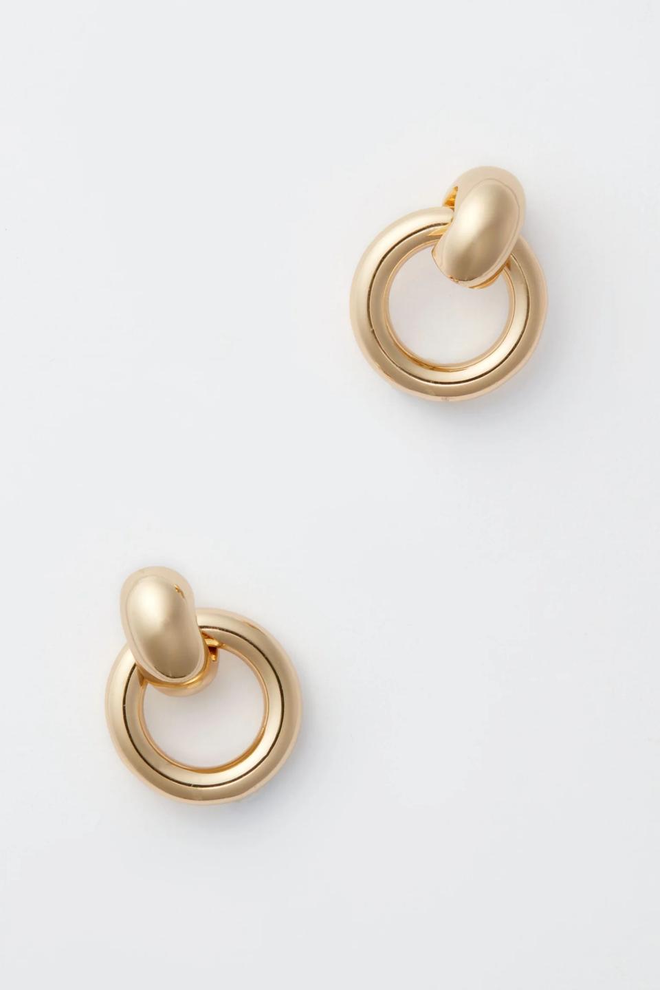 Jenny Bird Gold Puffy Faye Knocker Earrings