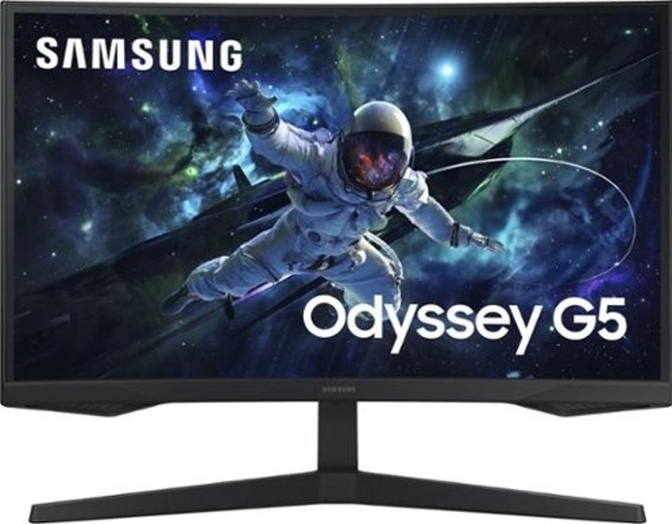 Samsung Odyssey G5 monitor on a white background