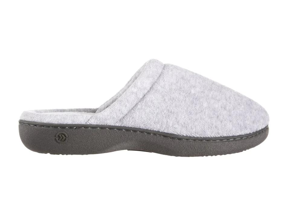 Isotoner Terry Hoodback Clog Slippers on a white background