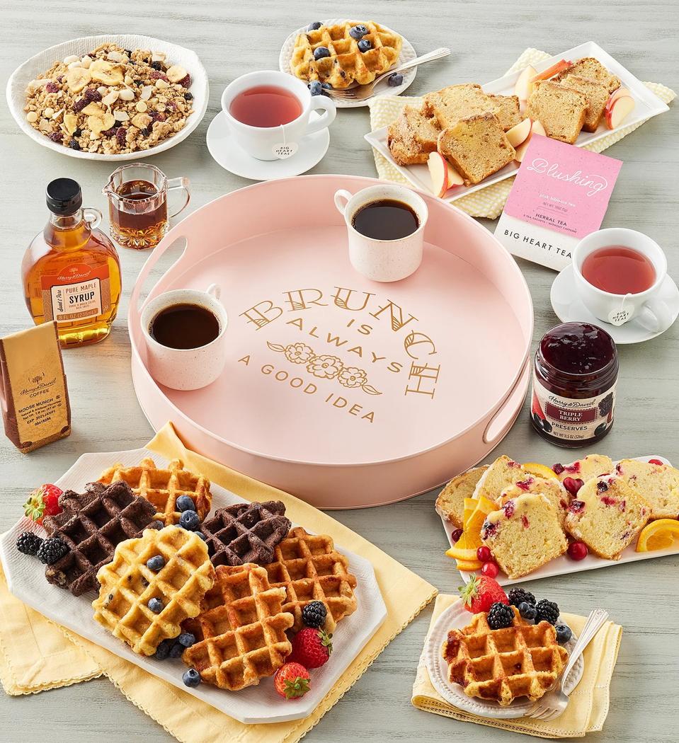 Harry & David Waffle Brunch Gift with Tray on table