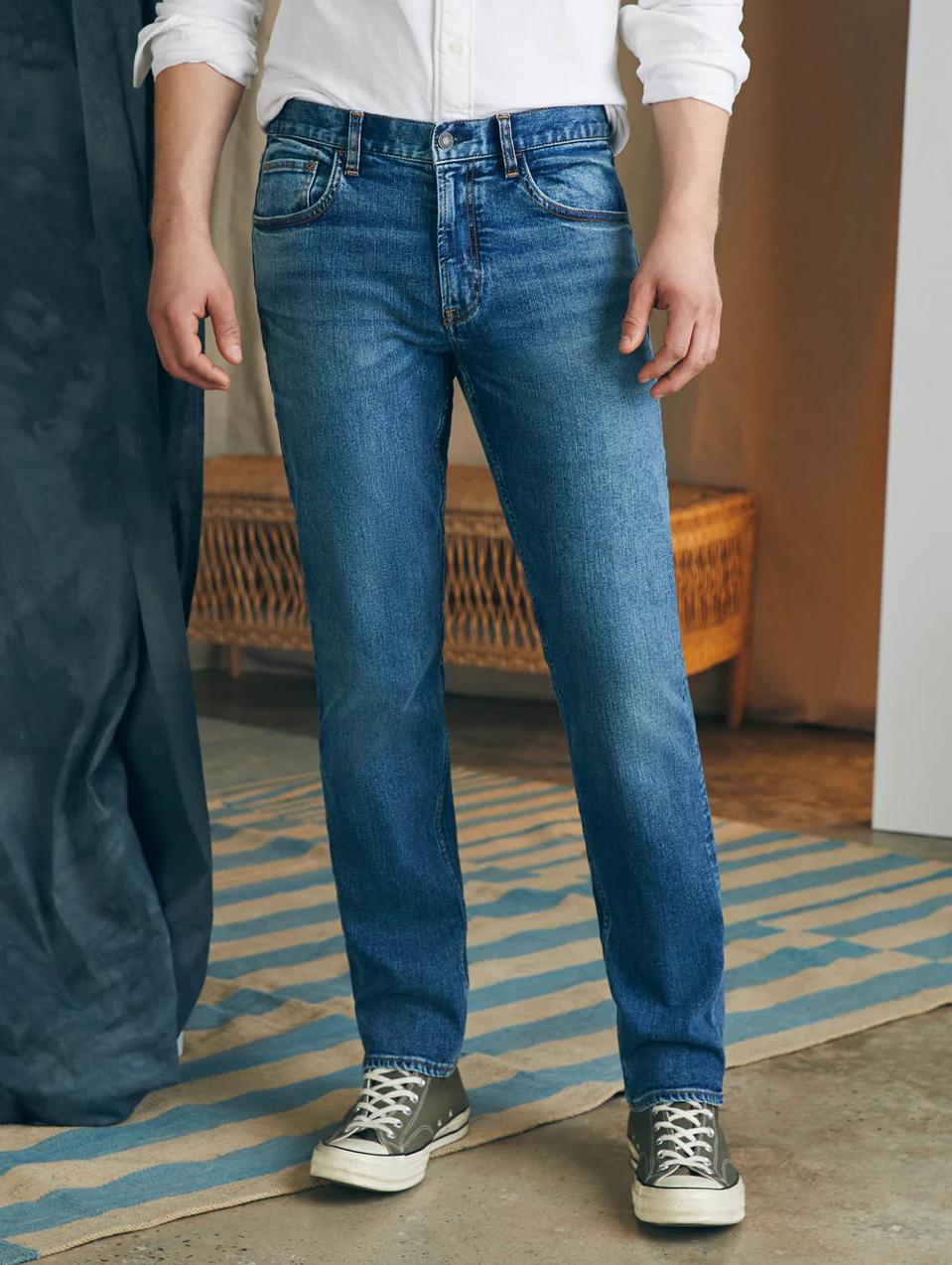 Faherty Organic Cotton Slim Straight Denim