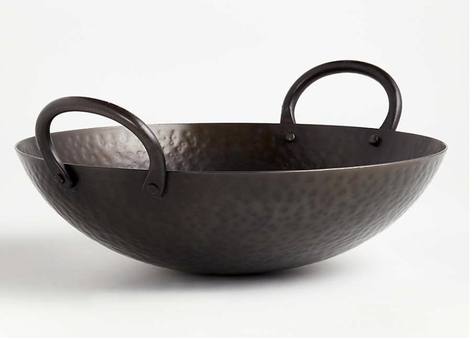 Feast Hammered Iron Serving Bowl with Handles