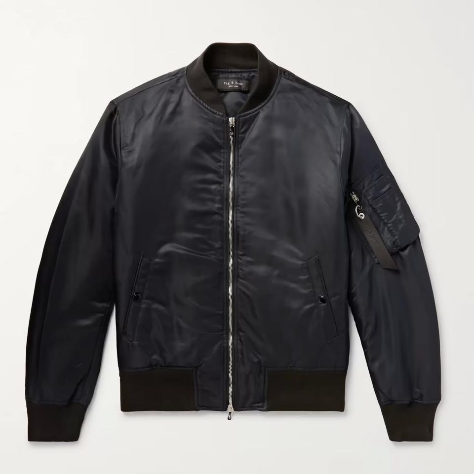 Rag & Bone Icons Manston Nylon Bomber Jacket 