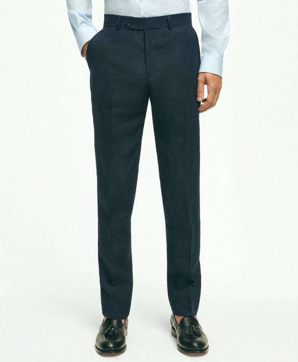 Brooks Brothers Slim Fit Linen Trousers