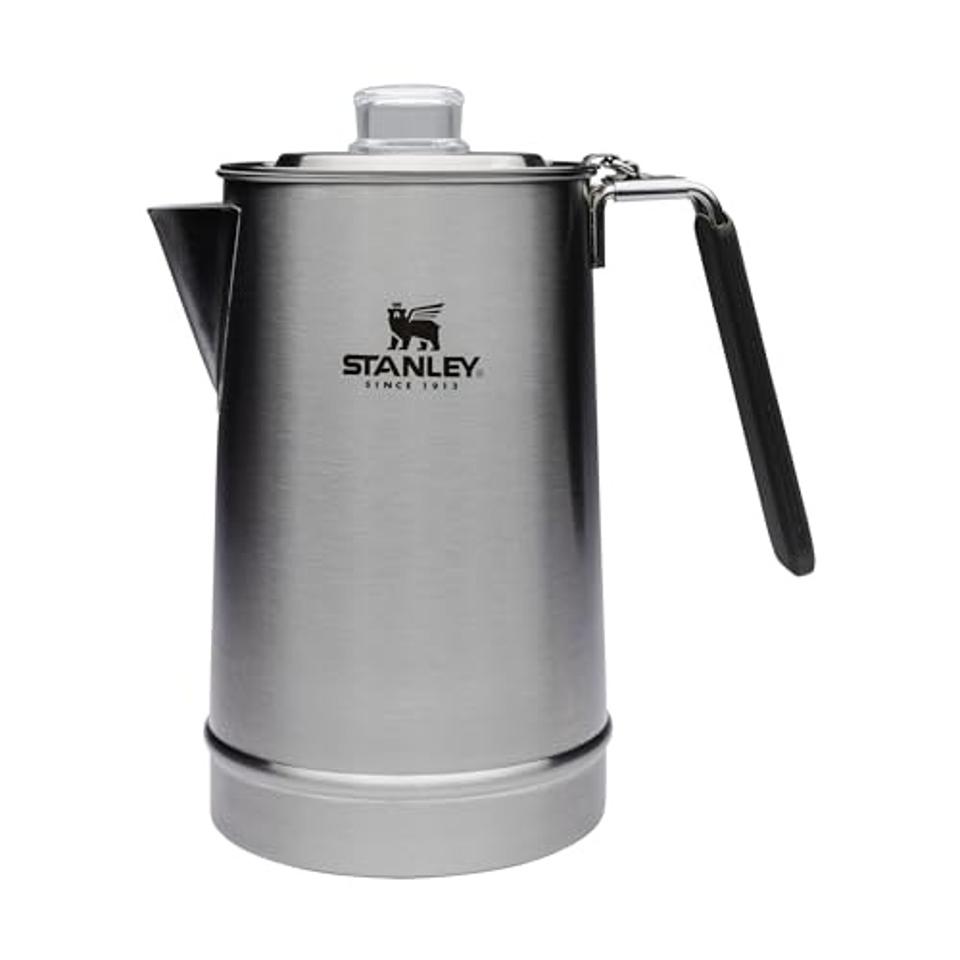 Stanley Hold Tight Percolator 1.1QT Stainless Steel on a white background