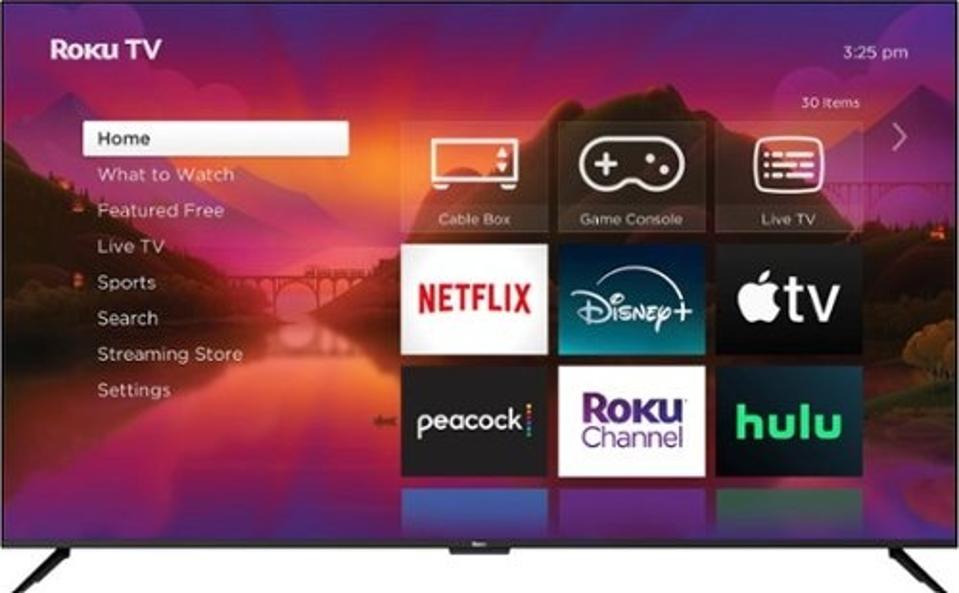 Roku 55-inch Plus Series QLED 4K Smart RokuTV on a white background