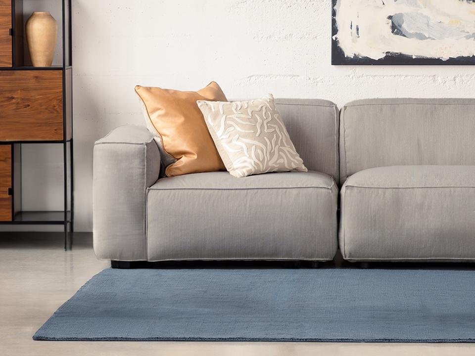 Grey modular loveseat from Article. 