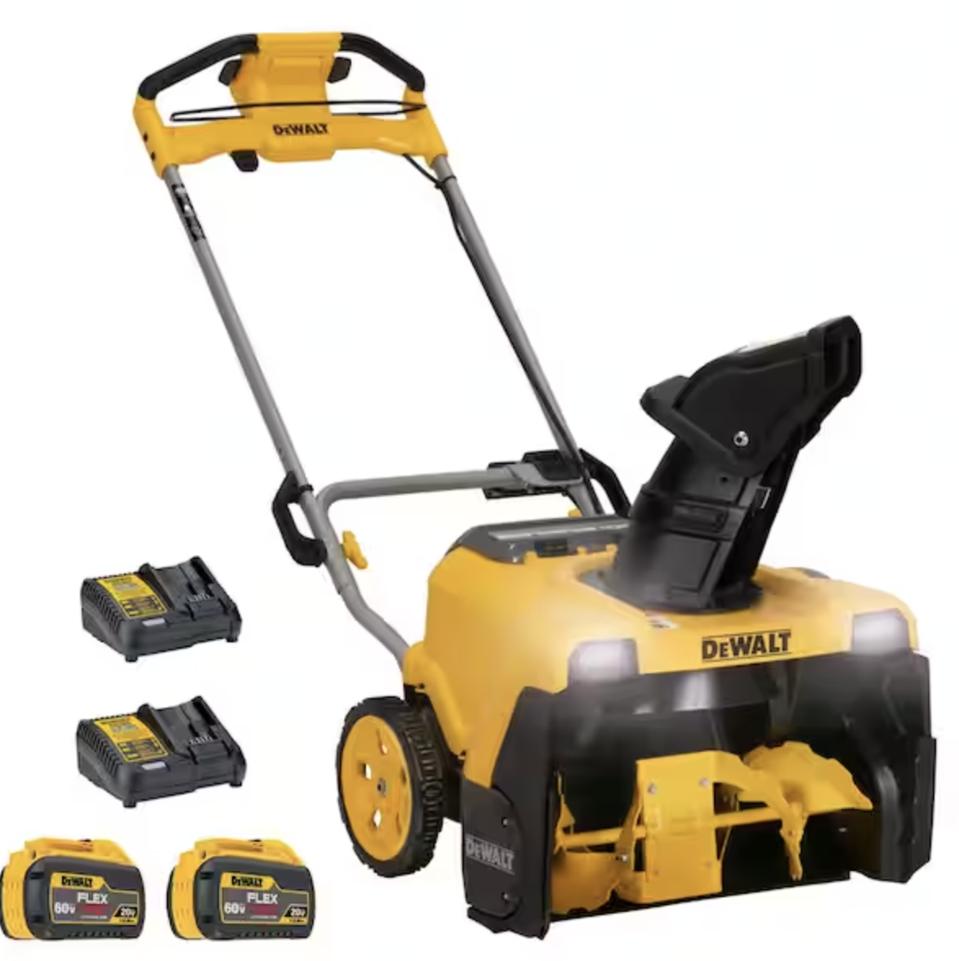 Best Electric Snow Blower: Dewalt 60-Volt 21-Inch Maximum Cordless Electric Single Stage Snow Blower