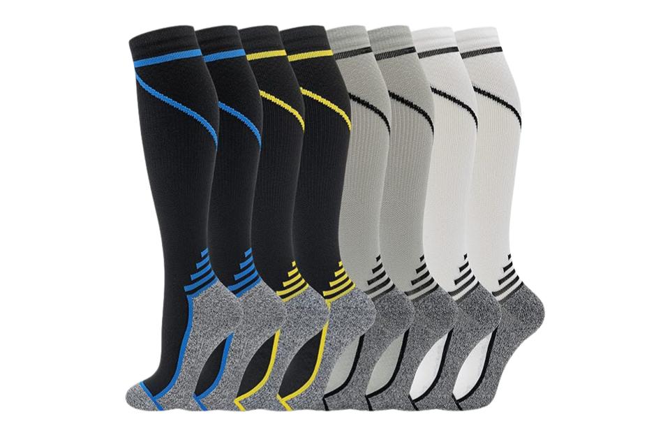 Fenglaoda Compression Socks in black, grey and white