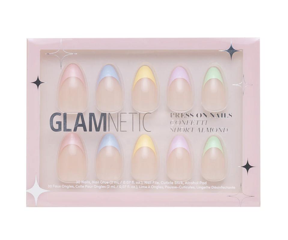 Glamnetic pastel tip press-on nails in box