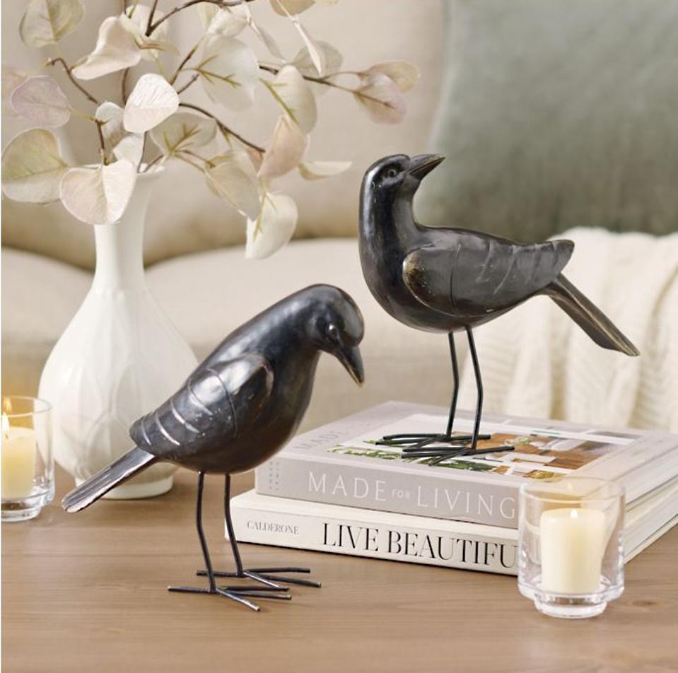 Farmhouse Tabletop Crows from Grandin Road on a tabletop