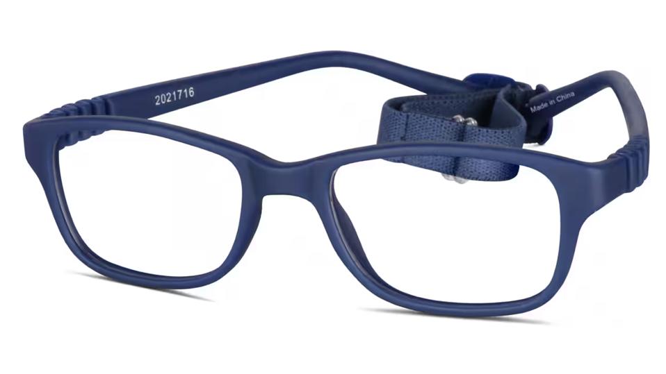 Zenni Optical dark blue Kids’ Flexible Rectangle Glasses with strap