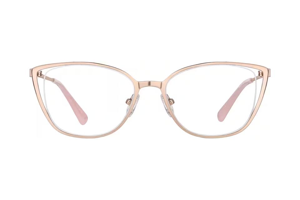 Rose Gold Cat-Eye Glasses on a white background