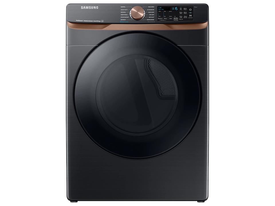 Samsung Electric Dryer With Steam Sanitize+ against a white background. 