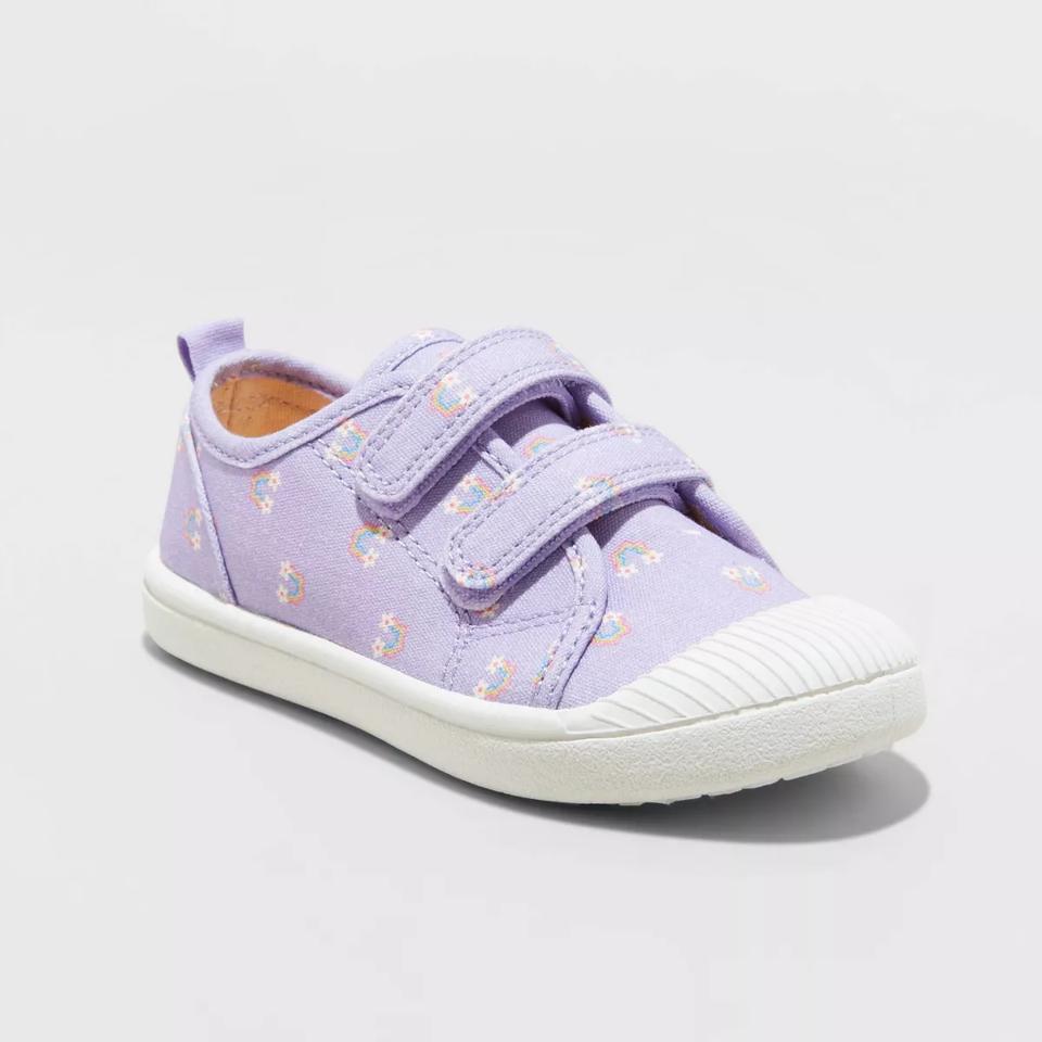 Cat & Jack Toddler Parker Sneaker - purple with rainbows print