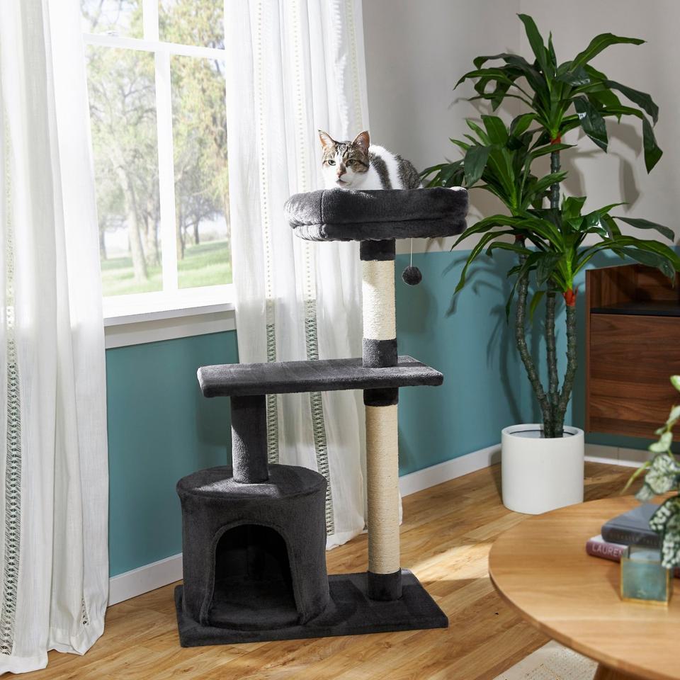 Frisco 38-Inch Cat Tree With Condo, Top Perch And Toy 