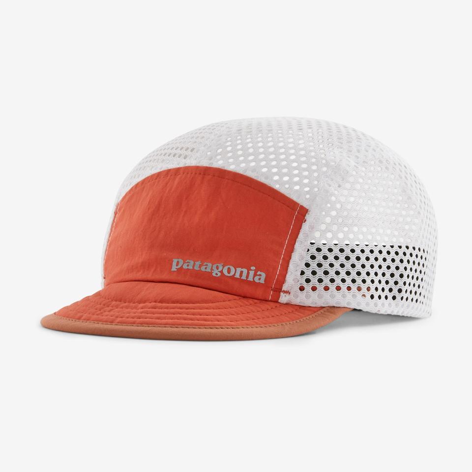 Patagonia Duckbill Cap in orange and white