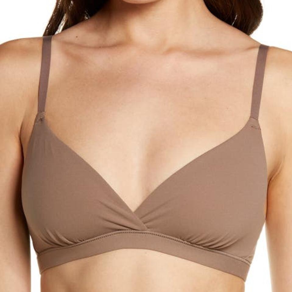 SKIMS Fits Everybody Crossover Bralette in Umber at Nordstrom, Size 3 X