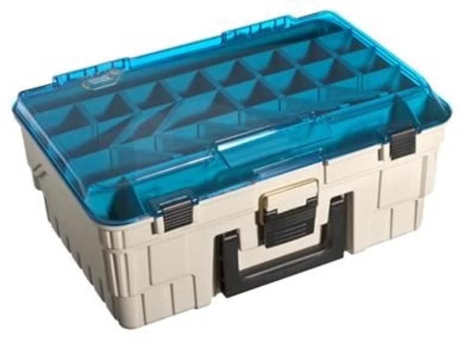 Plano Two Level Magnum 3500 Tackle Box, Beige, 1-(Pack),Sandstone/Blue