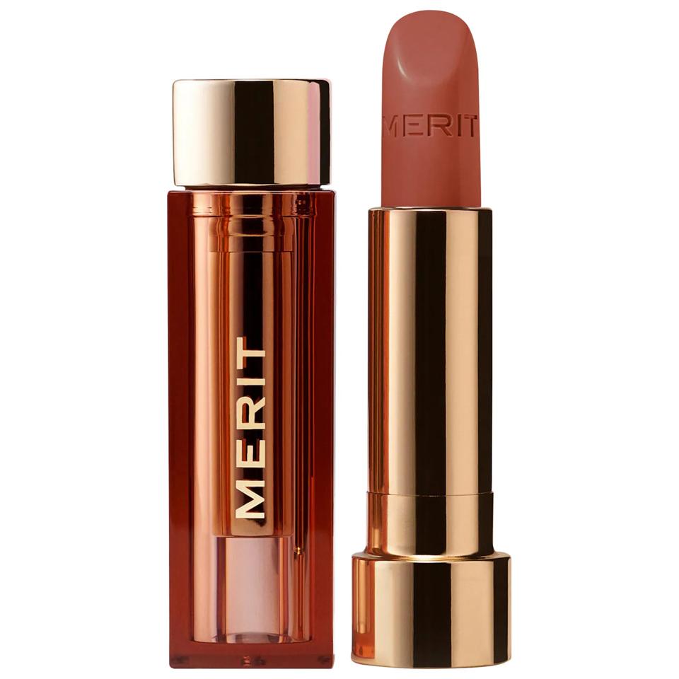 Merit Signature Lip Lightweight Lipstick on a white background.